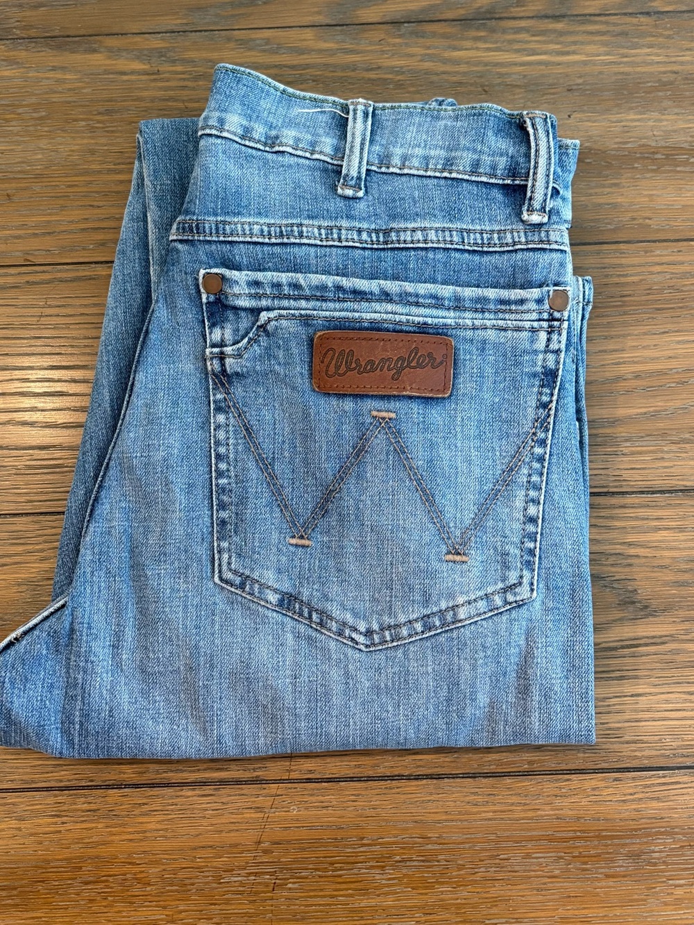 Wrangler Retro Men’s Slim Straight Light Wash Jeans Size 30x36